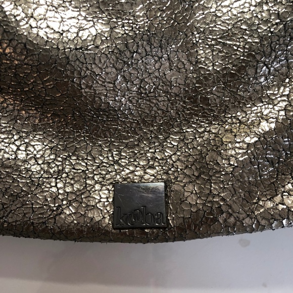Kooba Carmine Crackled Leather Platinum Purse - Picture 3 of 6